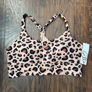 Animal print sports bra